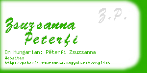 zsuzsanna peterfi business card