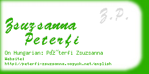 zsuzsanna peterfi business card